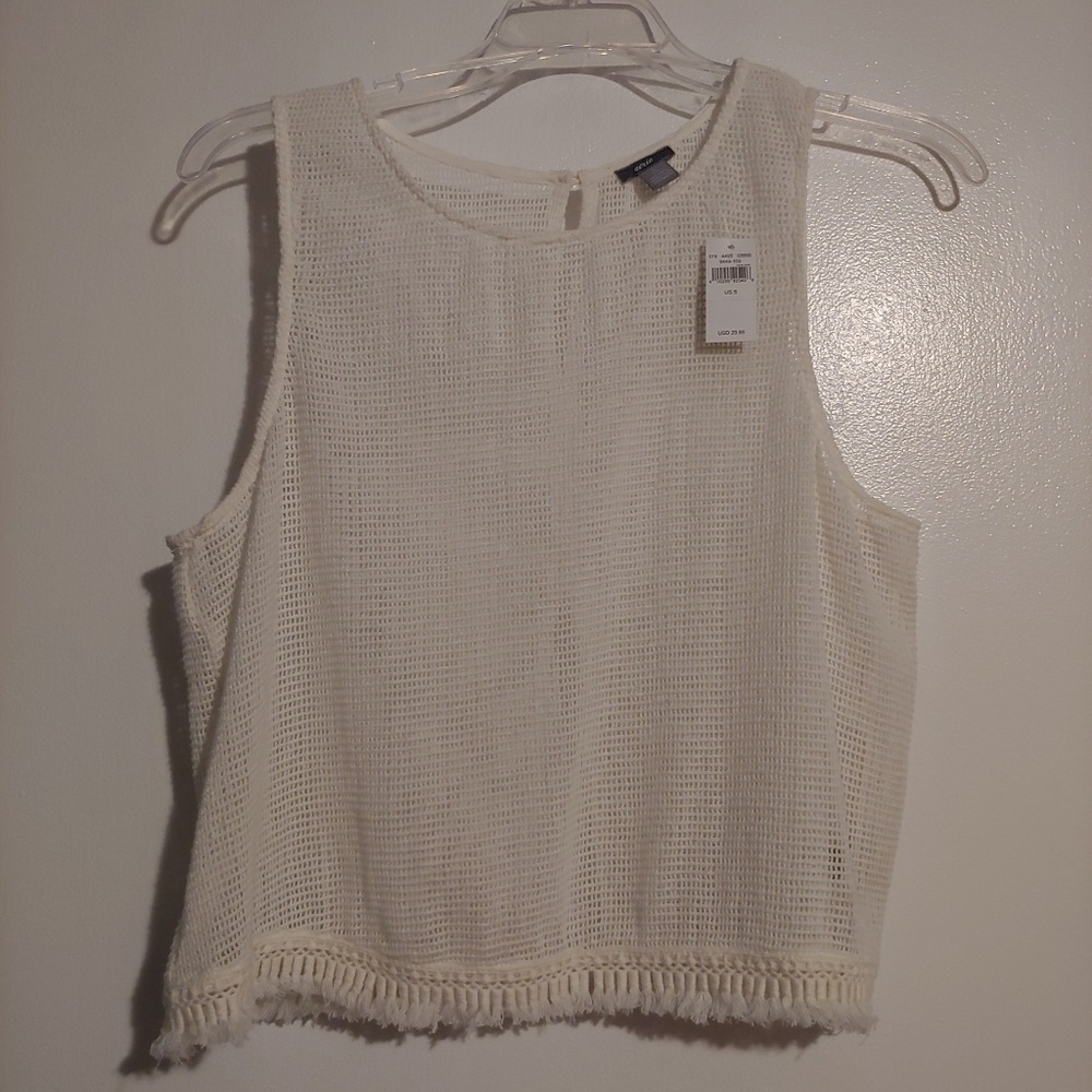 Aerie white sleeveless crop top NWT size S